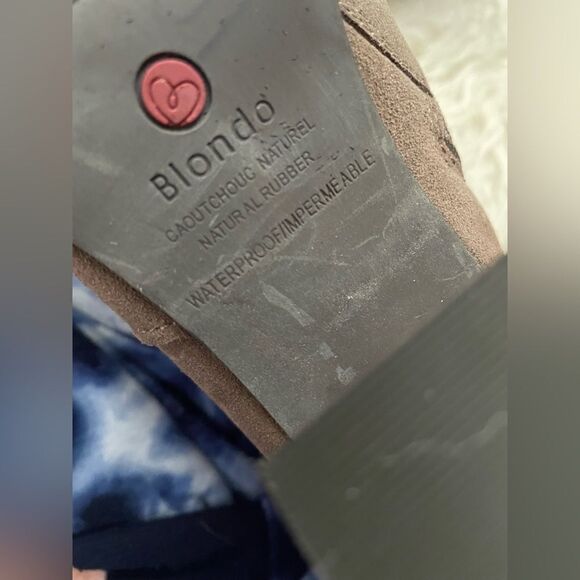 NWT Blondo waterproof suede ankle booties block heel 7.5 - Picture 8 of 10